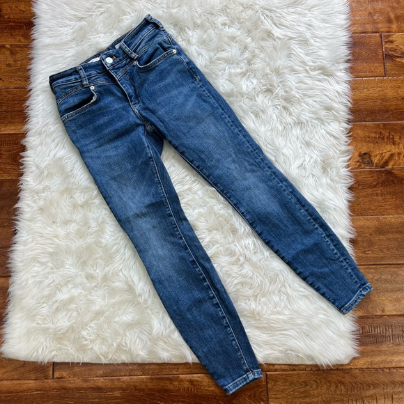 Pilco And The Letterpress Womens High Rise Skinny Jeans Blue Pockets Anthro 26 - Picture 1 of 10